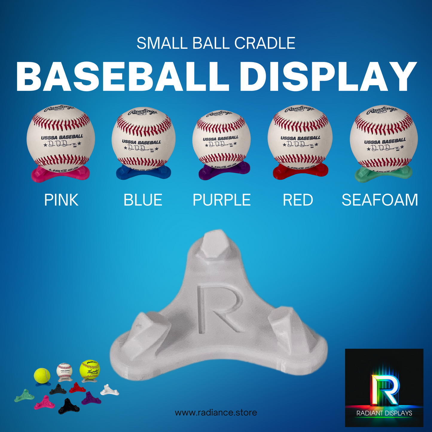 Small Ball Cradle - Baseball Display