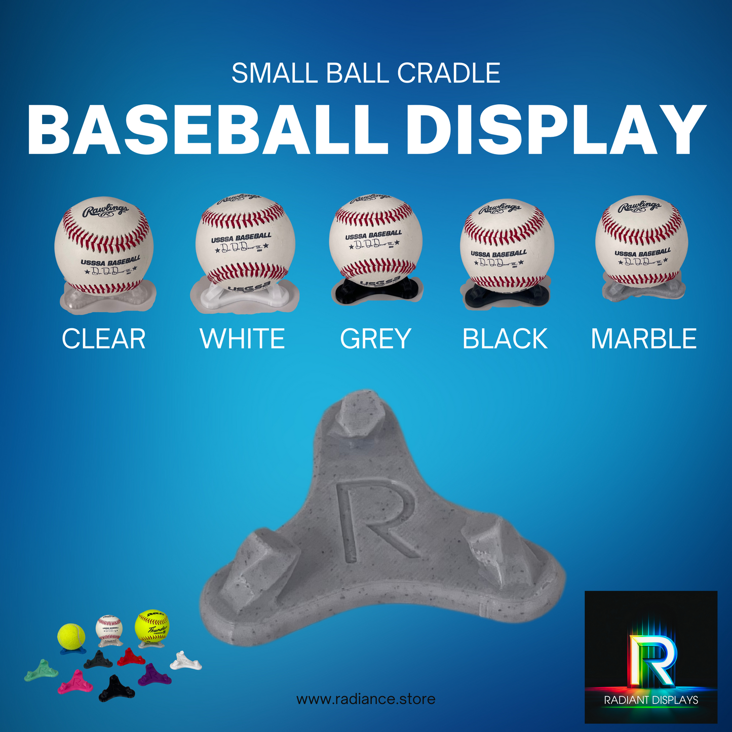 Small Ball Cradle - Baseball Display