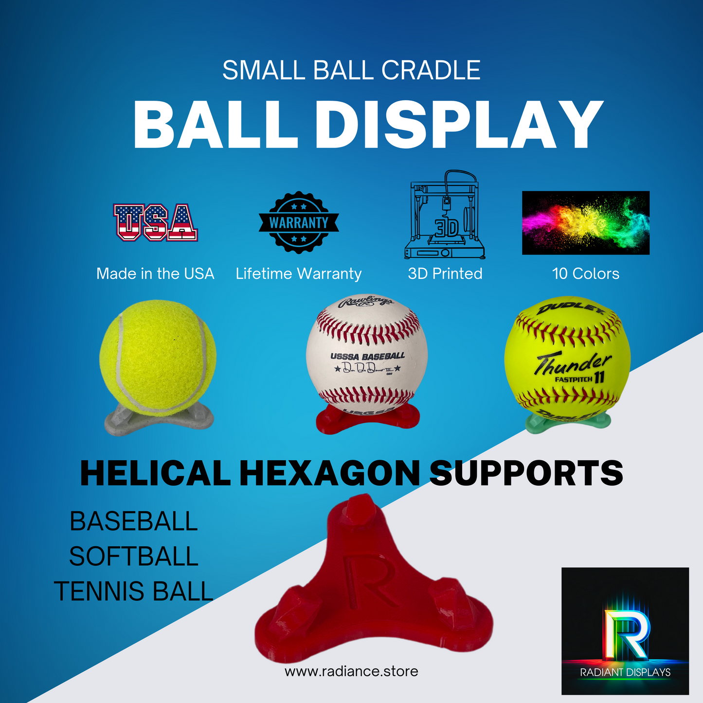 Small Ball Cradle - Baseball Display