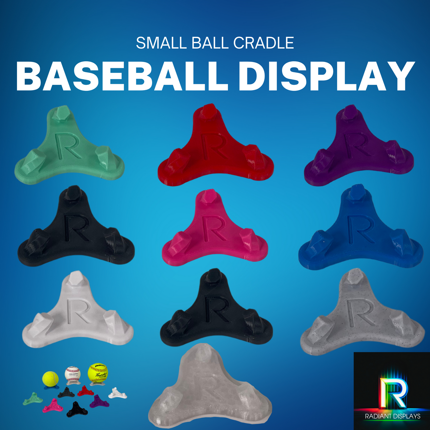 Small Ball Cradle - Baseball Display